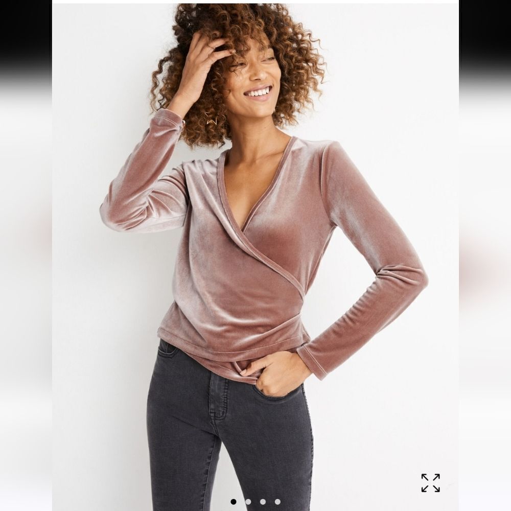 Velvet Ballet Wrap Blouse